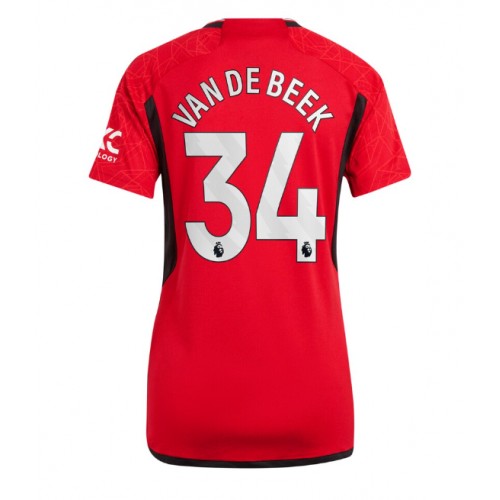 Maillot de foot Manchester United Donny van de Beek #34 Domicile Femmes 2023-24 Manches Courte